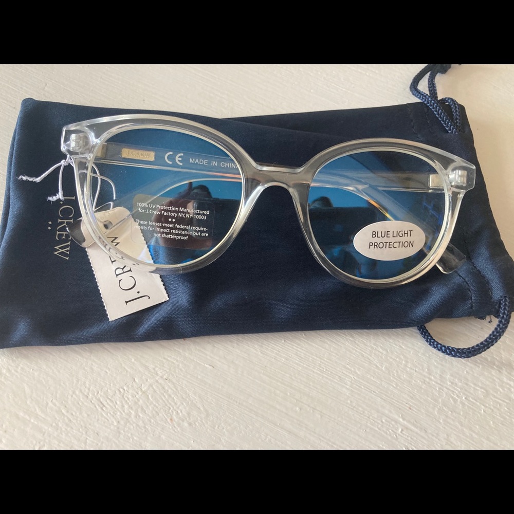 NWT J Crew Bluelight Glasses - Clear